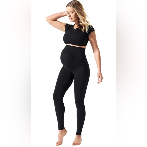 🌻3/$20 SALE BLANQI Everyday Maternity Support Leggings Over the Belly High Rise - Picture 1 of 5